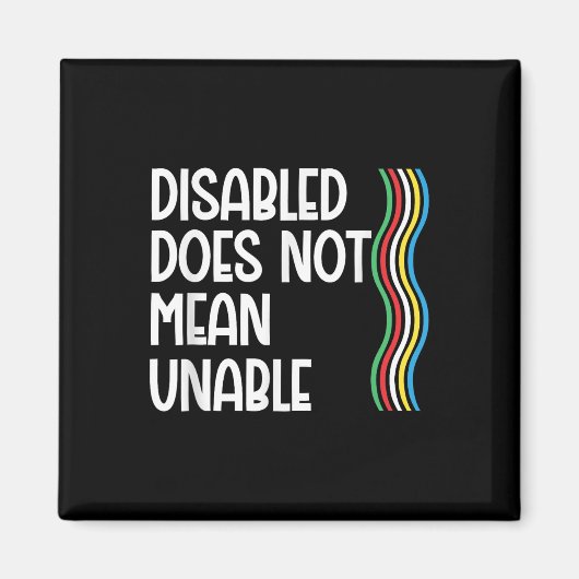 Invaliditeit is niet gelijk aan invaliditeitsprijs magneet (Voorkant)