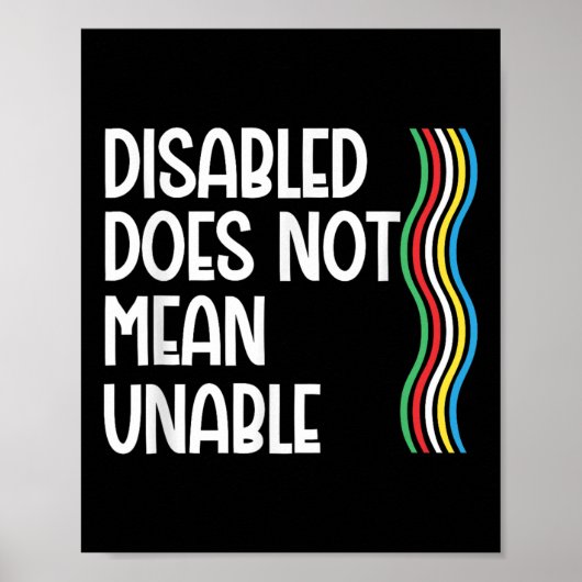 Invaliditeit is niet gelijk aan invaliditeitsprijs poster (Voorkant)
