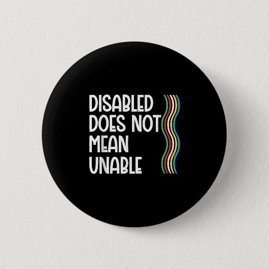 Invaliditeit is niet gelijk aan invaliditeitsprijs ronde button 5,7 cm (Voorkant)