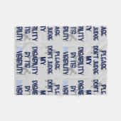 Invaliditeit/zichtbaarheid...RSD/CRPS Fleece Deken (Voorkant (Horizontaal))