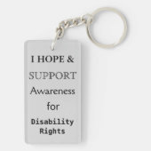 Invaliditeitsrechten Bewustmaking Ribbon Angel Sle Sleutelhanger (achterkant)