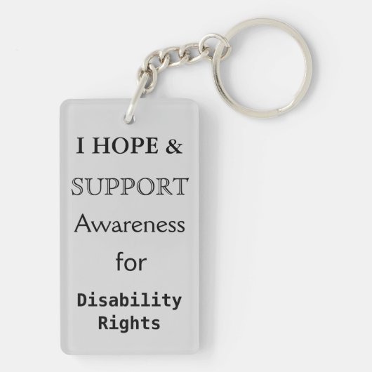 Invaliditeitsrechten Bewustmaking Ribbon Angel Sle Sleutelhanger (achterkant)