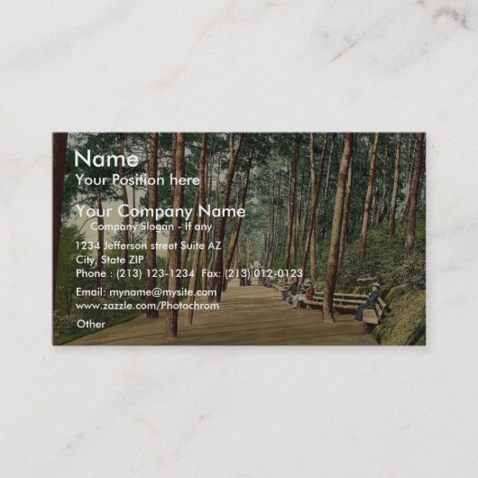 Invalids lopen, Bournemouth,  foto Engeland Visitekaartje (Voorkant)