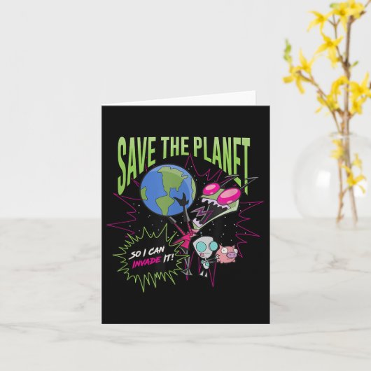 Invar Zim Earth Day Save the Planet, zodat ik kan Kaart (Gele Bloem)