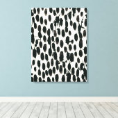 Invariabele I | Zwarte Waterverf Canvas Afdruk (Insitu (Houten vloer))