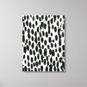 Invariabele I | Zwarte Waterverf Canvas Afdruk (Voorkant)