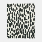 Invariabele I | Zwarte Waterverf Fleece Deken (Voorkant)