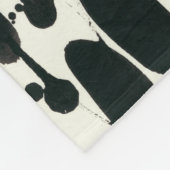 Invariabele I | Zwarte Waterverf Fleece Deken (Hoek)