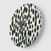 Invariabele I | Zwarte Waterverf Grote Klok (Hoek)