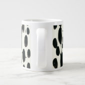 Invariabele I | Zwarte Waterverf Grote Koffiekop (Achterkant)