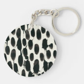 Invariabele I | Zwarte Waterverf Sleutelhanger (Achterkant)