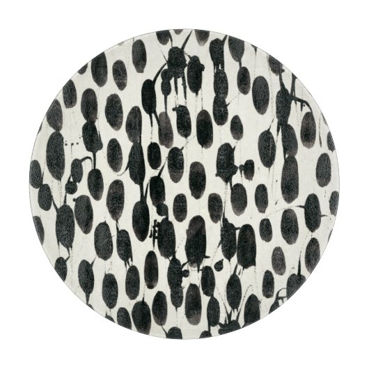 Invariabele I | Zwarte Waterverf Snijplank (Voorkant)