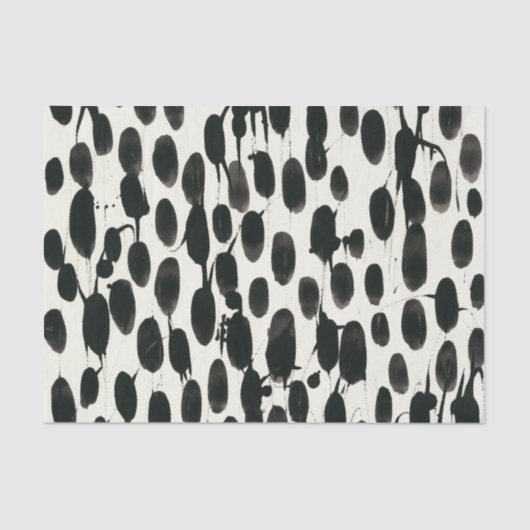 Invariabele I | Zwarte Waterverf Tissuepapier (Voorkant)