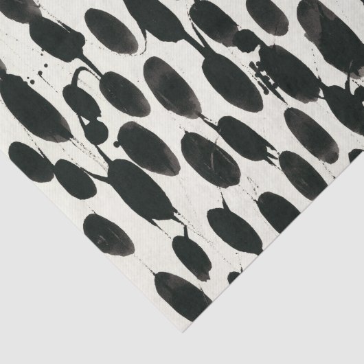 Invariabele I | Zwarte Waterverf Tissuepapier (Detail)