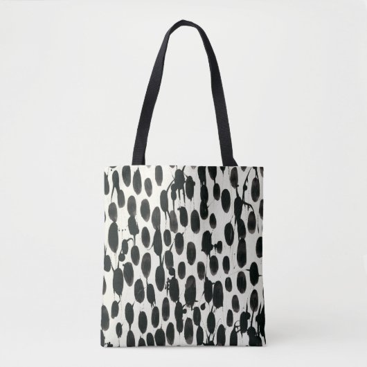 Invariabele I | Zwarte Waterverf Tote Bag (Voorkant)