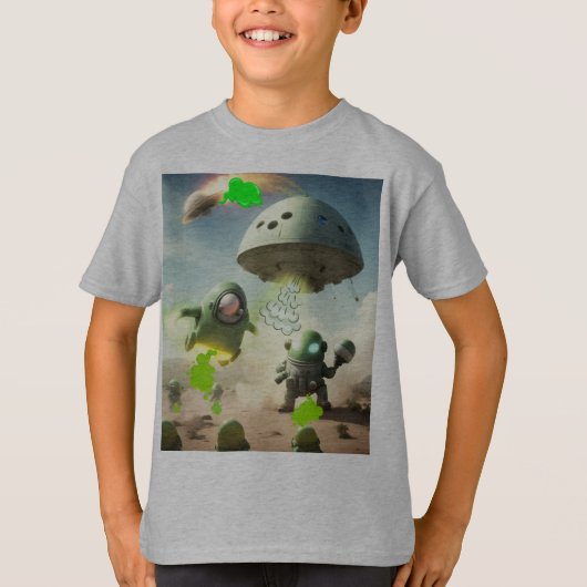 Invasie van buitenaardse scheten t-shirt (Voorkant)