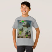Invasie van buitenaardse scheten t-shirt (Voorkant volledig)