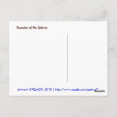 Invasie van de bollen briefkaart (Achterkant)