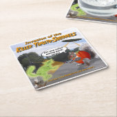 Invasie van de killer tomato Squirrels Kartonnen Onderzetters (Schuin)