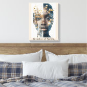 Invasie van de lente canvas afdruk (Insitu (Slaapkamer))
