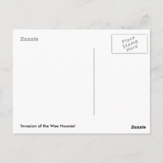 Invasie van de onteigening briefkaart (Achterkant)