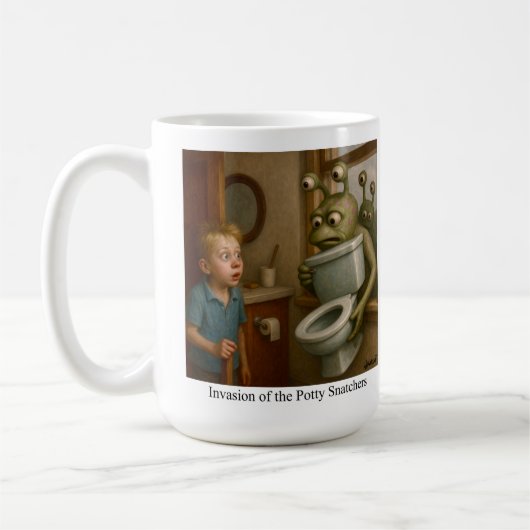 Invasie van de Potty Snatchers Koffiemok (Links)