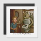 Invasie van de Potty Snatchers Magnetische Uitnodiging (Voorkant / Achterkant)
