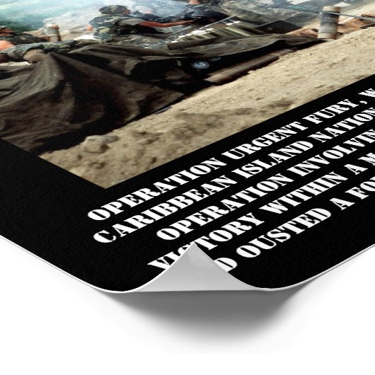 Invasie van Grenada-druk Poster (Hoek)