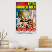 Invasie van het Saucer Man 1957 oorspronkelijke Vi Poster (Keuken)