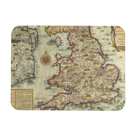 Invasies van Engeland en Ierland Magneet (Horizontaal)