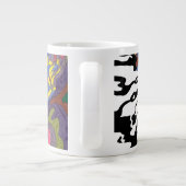 "Invasion" Abstracte kunst Grote Koffiekop (Achterkant)