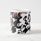 "Invasion" Abstracte kunst Grote Koffiekop (Voorkant)