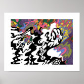 "Invasion" Abstracte kunst Poster (Voorkant)