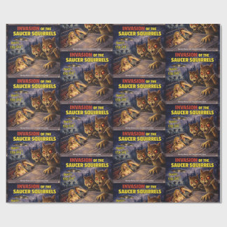 Invasion of the Saucer Squirrels Cadeaupapier