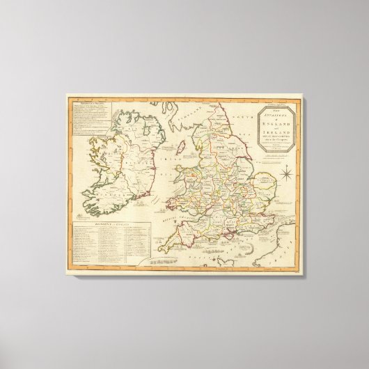 Invasions England, Ierland Canvas Afdruk (Voorkant)