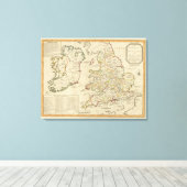Invasions England, Ierland Canvas Afdruk (Insitu (Houten vloer))
