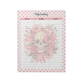 Inventaris van de Schattigee suikerschedel koelkas Notitieblok (Linkerzijde)