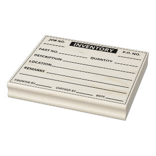 INVENTARISHOEVEELHEID LABEL VAN DE VOORRAAD RUBBERSTEMPEL