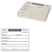 INVENTARISHOEVEELHEID LABEL VAN DE VOORRAAD RUBBERSTEMPEL (Gestempeld)