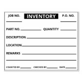 INVENTARISHOEVEELHEID LABEL VAN DE VOORRAAD RUBBERSTEMPEL (Afrduk)