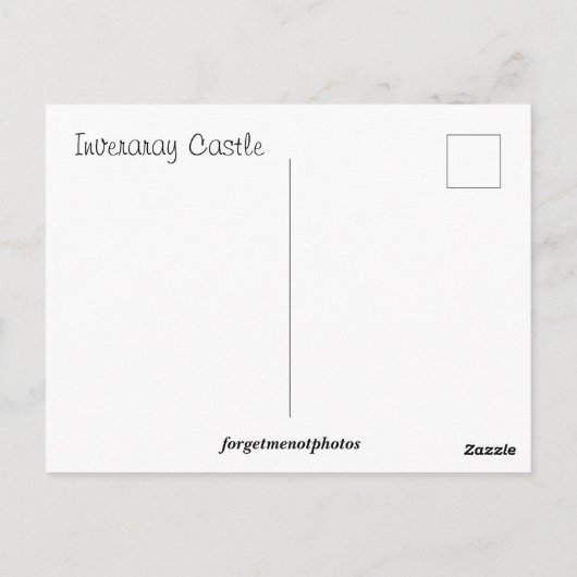 Inveraray Castle Briefkaart (Achterkant)