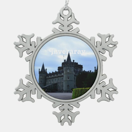 Inveraray Castle in Argyll Tin Sneeuwvlok Ornament (Voorkant)