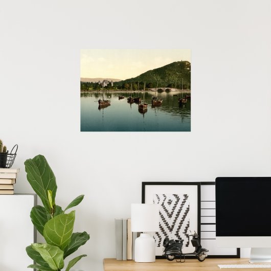 Inverary Castle and Bridge Schotland archiefprint Poster (Thuiskantoor)