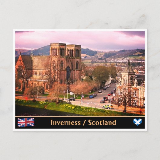 Inverness & kathedraal, Scottish Highlands Capital Briefkaart (Voorkant)