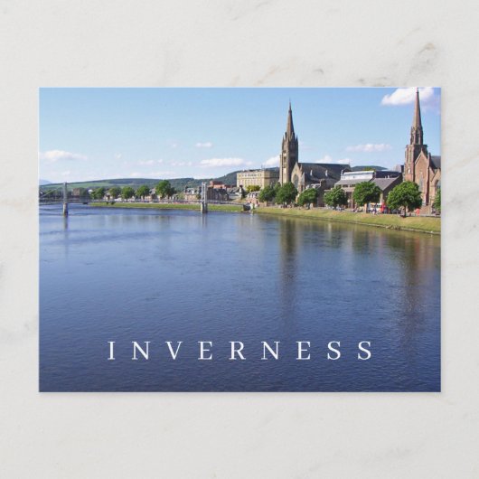 Inverness panoramaalsicht op ansichtkaart briefkaart (Voorkant)