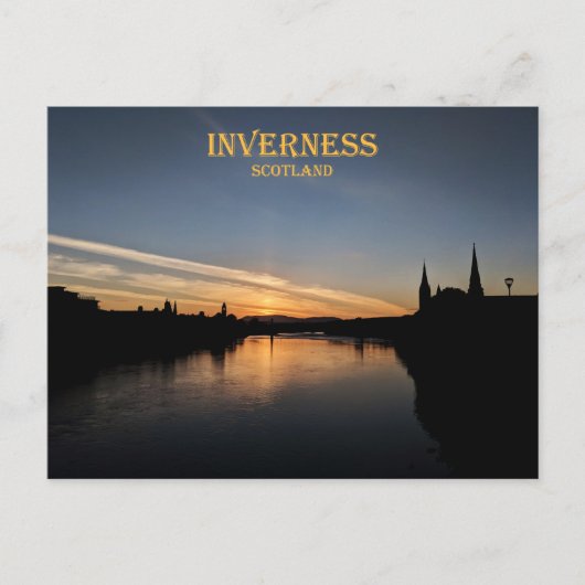Inverness, Schotland, Britse zonnebank Briefkaart (Voorkant)