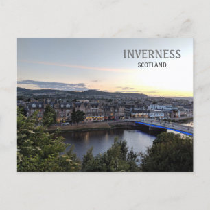Inverness, Schotland, UK City uitzicht Briefkaart