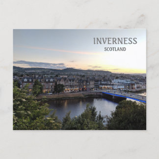 Inverness, Schotland, UK City uitzicht Briefkaart