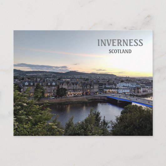 Inverness, Schotland, UK City uitzicht Briefkaart (Voorkant)