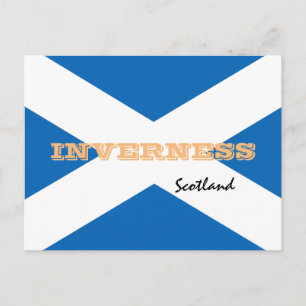 Inverness - Schotse vlag & Schotland/sportfans Briefkaart